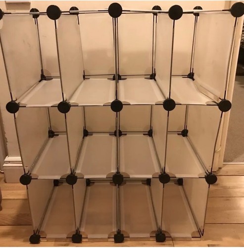 Interlocking plastic shoe rack - plastic,