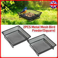 Metal Bird Mesh Ground Feeder Tray Platform for Garden Wild Birds (Set of 2)