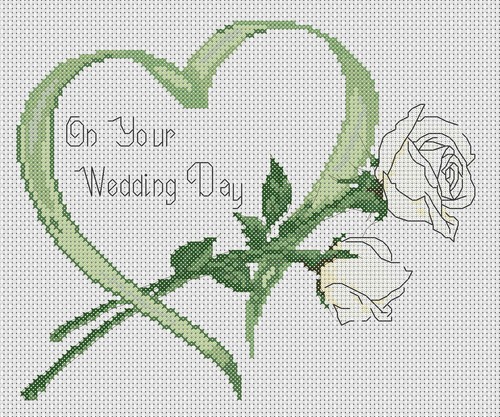 Wedding day cross stitch - wedding,