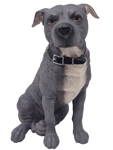 Blue staffy dog ornament - blue,