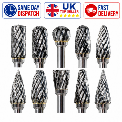 10pcs rotary burr bit tungsten - 10pcs,