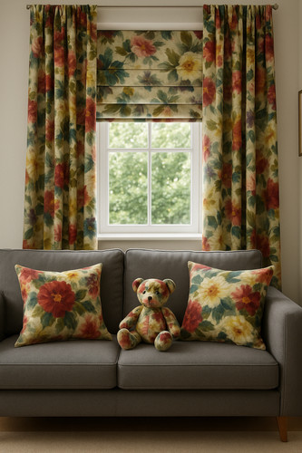 Floral upholstery fabric - floral,
