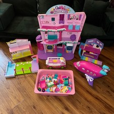 Shopkins mega bundle: 2 houses, Super Mall, plane, food truck, pool + 100 items
