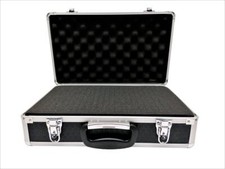 Black Flight Case With Foam Durable Hard Carry Case  400 x 240 x 125mm
