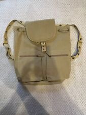 Vintage Denim Khaki Backpack Daysack Military Style Mint