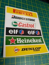 Scalextric Slot Car Decal Sticker Sheet - Model Racing 1/32 1/24 - 6x Stickers