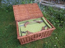 Vintage empty wicker picnic