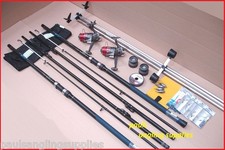 Shakespeare 12ft 3 PIECE Sea Fishing Beach Beachcasting Rods Reels Tripod Tackle