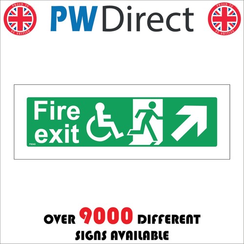 Sign fire exit diagonal - sign,