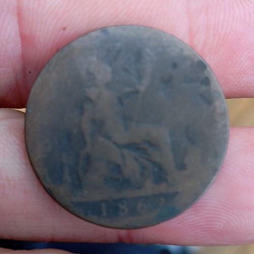 Old 1862 coin - old,