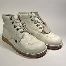 Retro Kickers Hi Boots White