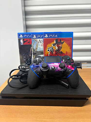 Ps4 slim console - console, +