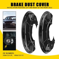 For VW Golf MK5 2003-2009 Front Brake Disc Dust Cover Back Plate Shields Pair