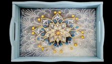 Beautiful Blue & White Lotus Decorative Tray
