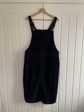 Seasalt Ladies Roseworthy Dungaree Dress Navy Jumbo Cord UK 16