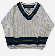 Chaps Ralph Lauren 90’s/early Y2K vintage cream V neck cricket sweater - Size L