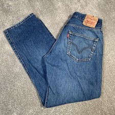 Levis 501 Original Jeans Men W32 L29 Blue Regular Fit Straight Leg Button Fly