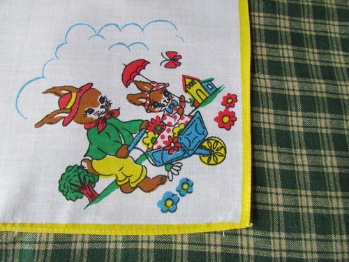 Vintage retro handkerchief - vintage,