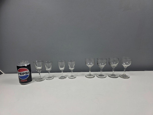 Vintage clear stem glasses - vintage,