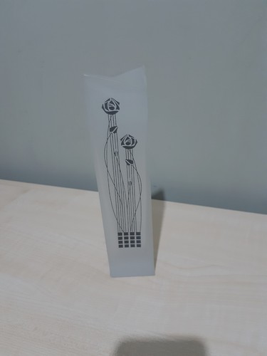 Frosted glass tiny vase - glass,