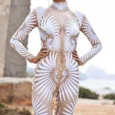 Rhinestone Jumpsuit Catsuit