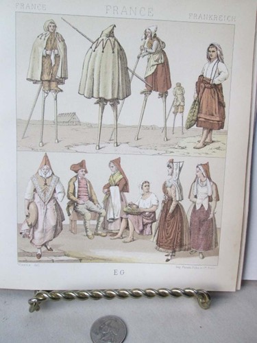 Vintage print france stilt - vintage, print,france