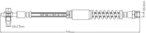 Brake hose for golf skoda - hose,