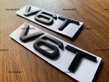 2 X AUDI V6T BLACK LETTERING