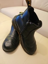 Dr Martens Black Leather Doc Martens Kids Size 13 Boots Scuffed Lots Of Life Yet