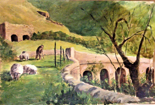 Welsh school oil painting - oil,