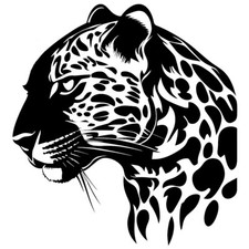 Jaguar 5" Black Vinyl Decal