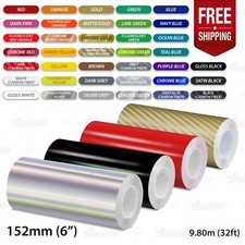 25mm 38mm 50mm 76mm 102mm 152mm 203mm Racing Stripe Tape Styling Vinyl Stickers