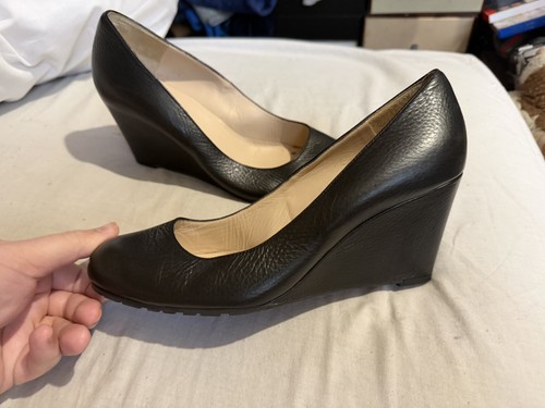 Bennett black leather slip - l,