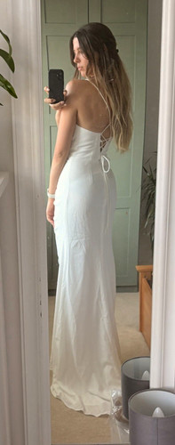 Stacees ivory crepe column - ivory,