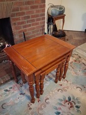 Vintage Nest Of 3 Wood Tables