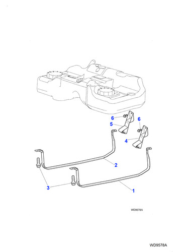 Jaguar fuel tank strap - fuel,