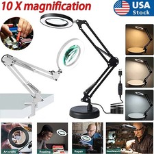 10X Magnifying Glass LED Desk