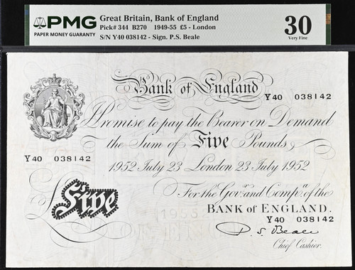 White five pound - £5,