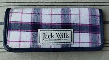Authentic Jack Wills Pencil Case Make Up Brush Bag Pink Check pink/purple 