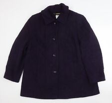 Eastex Women's Purple Wool Blend Overcoat Size 18