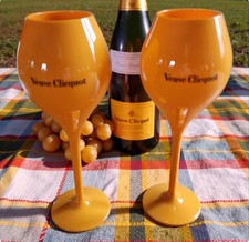 Pair Veuve Clicquot Acrylic