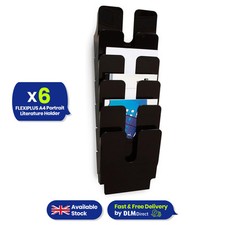 A4 Portrait Wall Mounted Document Holder with 6 Compartments for Office & Home