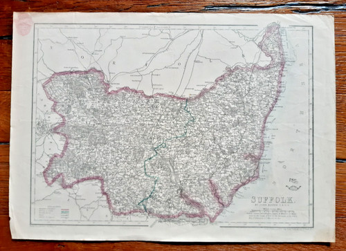 Antique map suffolk john - antique, suffolk,