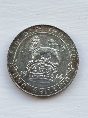 1914 george shilling silver - 1914,