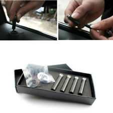 4PCS Interior Door Lock Knob Pins 1cm x 3.2cm Carbon Fibre For Car Truck SUV