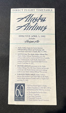 ALASKA AIRLINES - TIMETABLE  1992  -  VGC