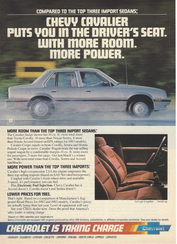 1983 chevrolet chevy cavalier - chevrolet,