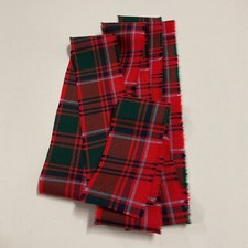 Grant Moden tartan heavy weight  100% Wool fabric 2.46m x 6.5cm 