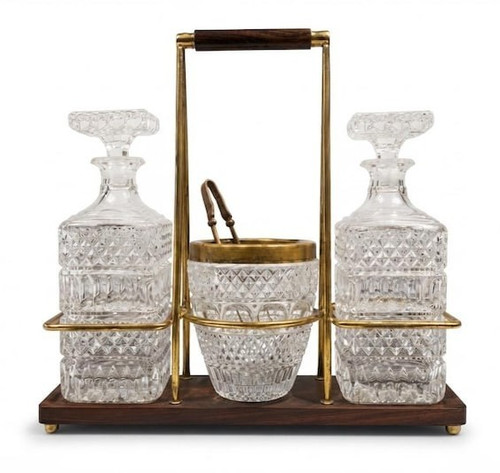 Crystal tantalus decanter - decanter, set