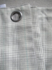 Dunelm Grey & White Woven Check Lined Curtains 46"w x 90" d 117 x 228cm